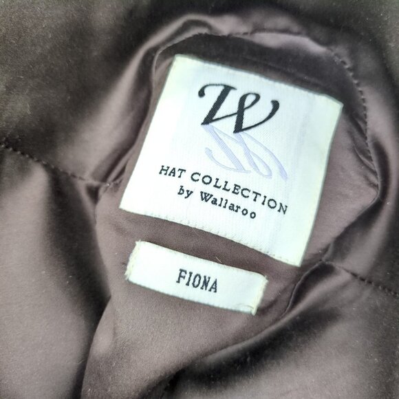 Wallaroo Fiona Fedora Hat Wool‎ Blend SPF 50 Angora Striped Boho Cozycore 22.5” - Picture 7 of 8